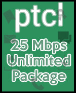 PTCL 25Mbps Unlimited Package