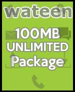 Wateen 100MB Unlimited Package