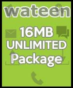 Wateen 16MB Unlimited Package