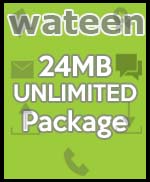 Wateen 24MB Unlimited Package